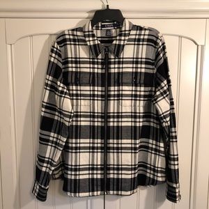 CHAPS RALPH LAUREN Flannel Zip Up Shirt Jacket